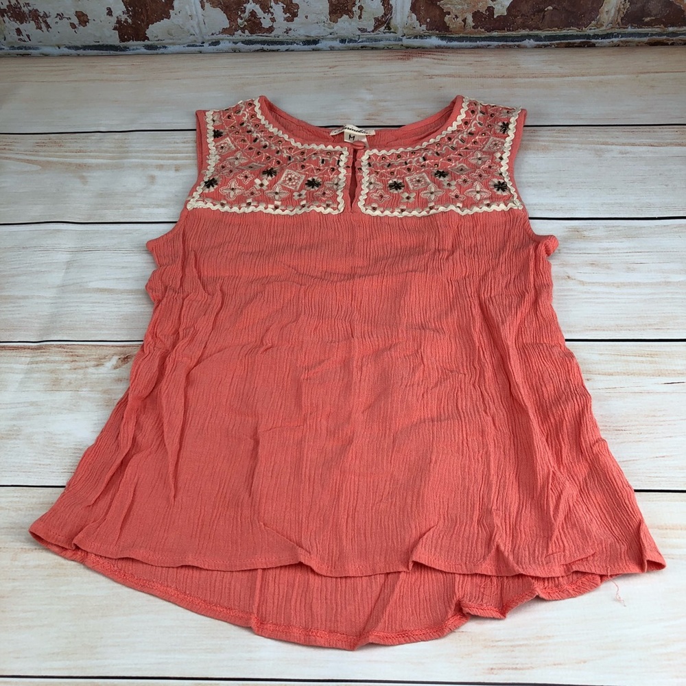 ❗️Francesca’s Marineblu Beaded Coral Tank szM